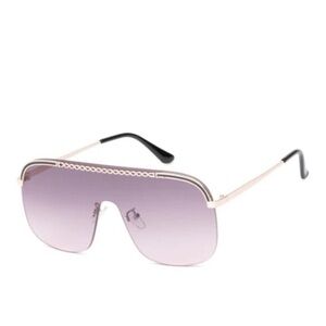 New Oversized Fashion Gradient Frameless Sunglasses Lavender